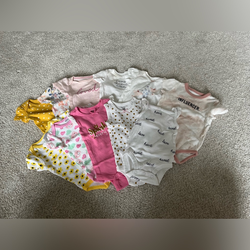 Baby Girl Onesie Clothing Bundle - 11 pieces, 0-6 months in size